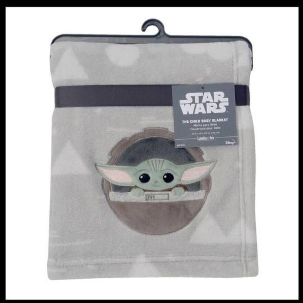 Lambs & Ivy Star Wars Baby Yoda Baby Blanket | NWT